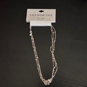 And Now This Silver Plated Necklace NWT